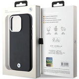 BMW Signature Wrapped Metal MagSafe Case til iPhone 15 Pro - sort