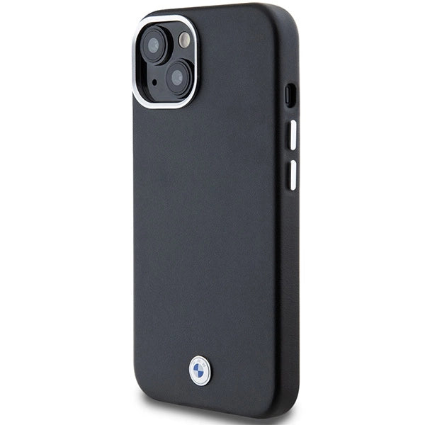 BMW Signature Wrapped Metal MagSafe Case til iPhone 15 Plus / 14 Plus - sort