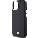 BMW Signature Wrapped Metal MagSafe Case til iPhone 15 Plus / 14 Plus - sort