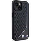 BMW Perforeret Twisted Line MagSafe Case til iPhone 15/14/13 - sort
