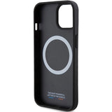 BMW Perforeret Twisted Line MagSafe Case til iPhone 15/14/13 - sort