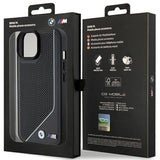 BMW Perforeret Twisted Line MagSafe Case til iPhone 15/14/13 - sort