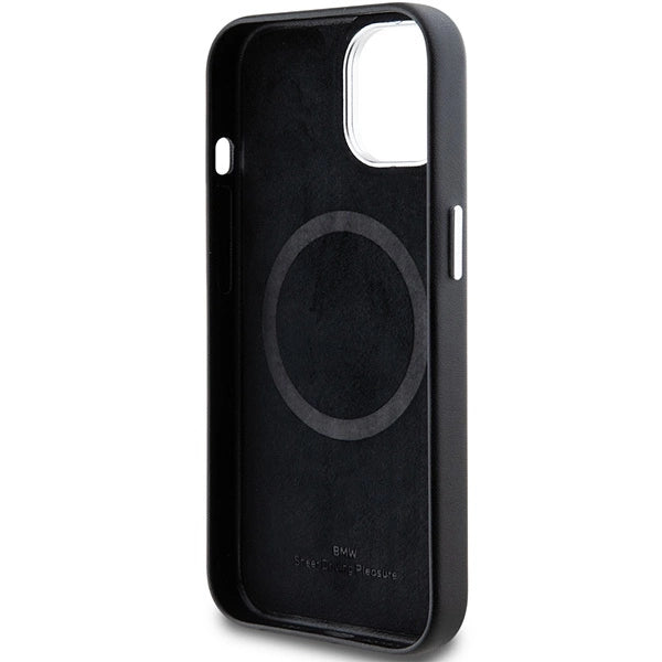 BMW Signature Wrapped Metal MagSafe Case til iPhone 15/14/13 - sort