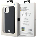BMW Signature Wrapped Metal MagSafe Case til iPhone 15/14/13 - sort
