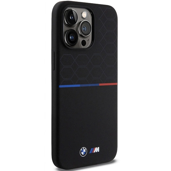 BMW M Silicone Pattern MagSafe Case til iPhone 15 Pro Max - sort