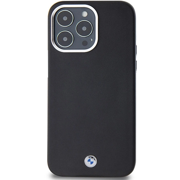 BMW Signature Wrapped Metal MagSafe Case til iPhone 15 Pro Max - sort