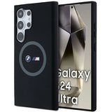 BMW M Silicone Printed Ring MagSafe-kasse til Samsung Galaxy S24 Ultra - sort