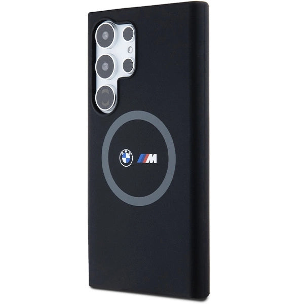BMW M Silicone Printed Ring MagSafe-kasse til Samsung Galaxy S24 Ultra - sort
