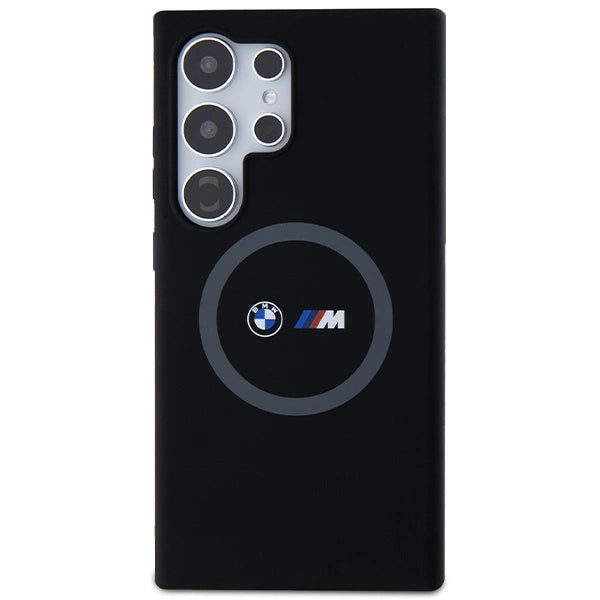 BMW M Silicone Printed Ring MagSafe-kasse til Samsung Galaxy S24 Ultra - sort