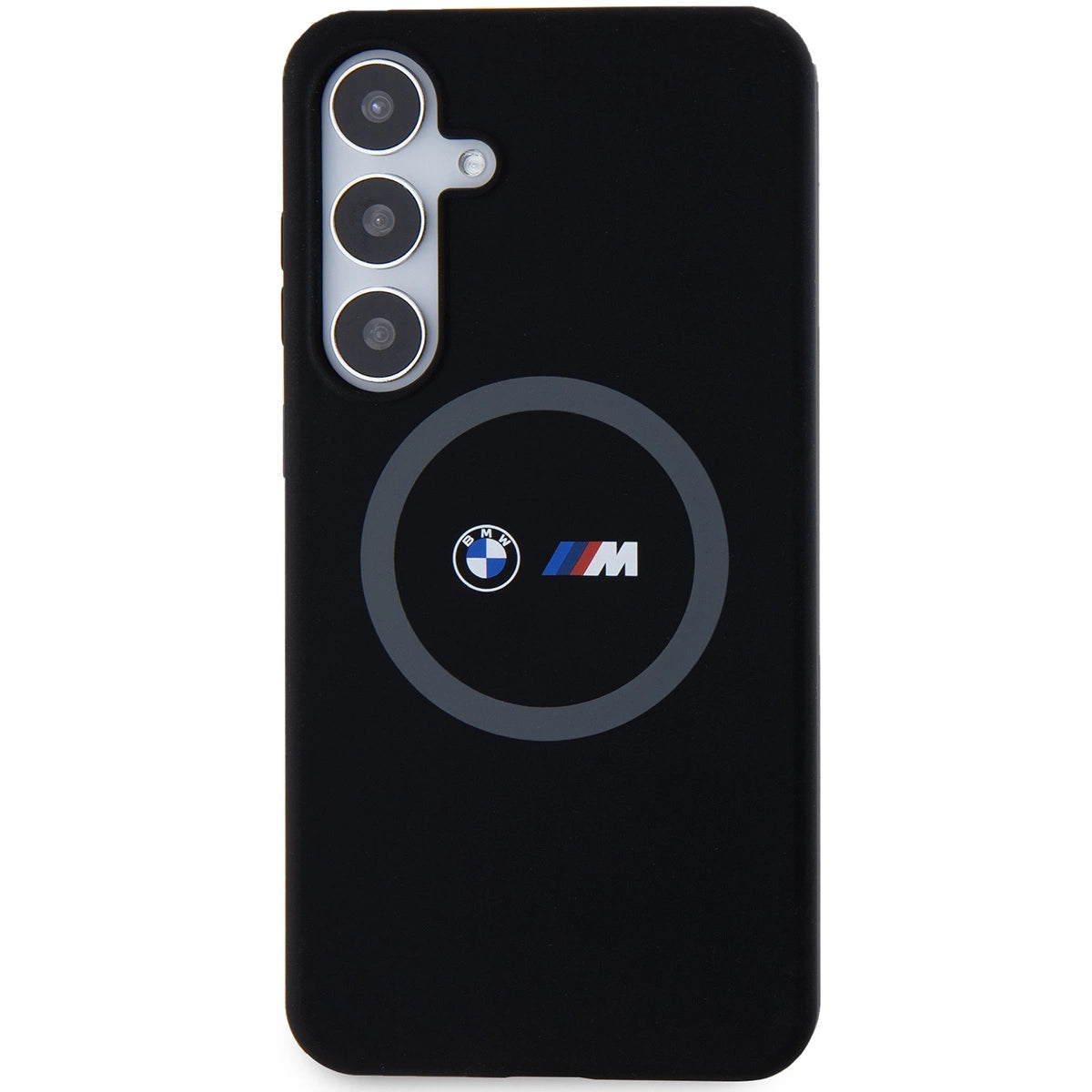 BMW M Silicone Printed Ring MagSafe-kasse til Samsung Galaxy S24+ - sort