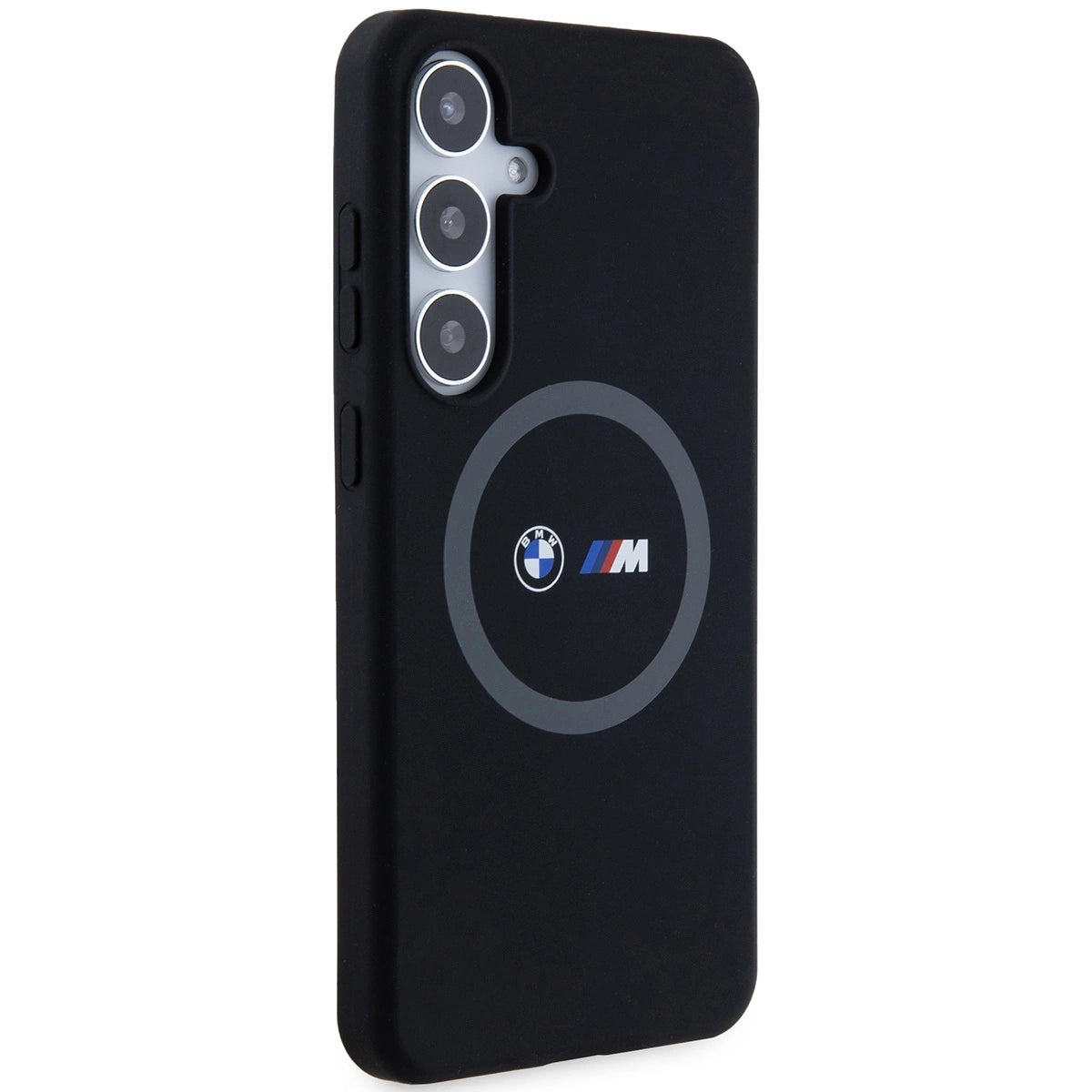 BMW M Silicone Printed Ring MagSafe-kasse til Samsung Galaxy S24+ - sort