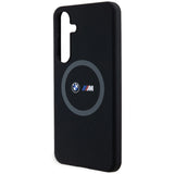 BMW M Silicone Printed Ring MagSafe-kasse til Samsung Galaxy S24+ - sort