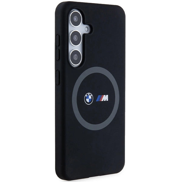BMW M Silicone Printed Ring MagSafe-kasse til Samsung Galaxy S24 - sort