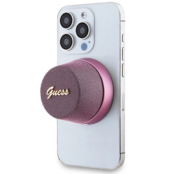 Guess Magnetic Script Metal Bluetooth-højttaler - pink