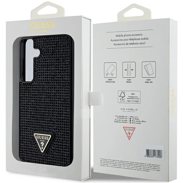 Guess Rhinestone Triangle case til Samsung Galaxy S24+ - sort