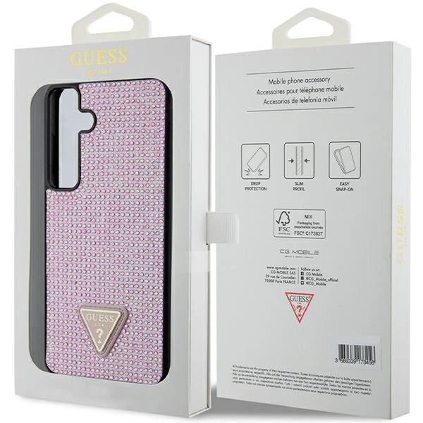 Guess Rhinestone Triangle case til Samsung Galaxy S24+ - pink