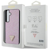 Guess Rhinestone Triangle case til Samsung Galaxy S24+ - pink