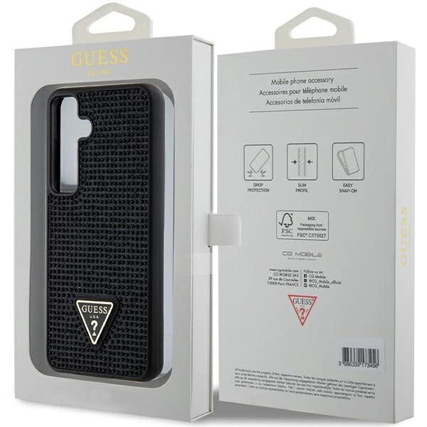 Guess Rhinestone Triangle case til Samsung Galaxy S24 - sort