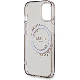 Guess IML Flowers Wreath MagSafe fodtøj til iPhone 15 / 14 / 13 - sort