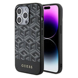 Guess GCube Stripes MagSafe case til iPhone 15 Pro Max - sort