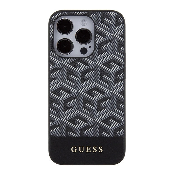 Guess GCube Stripes MagSafe case til iPhone 15 Pro Max - sort