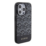 Guess GCube Stripes MagSafe case til iPhone 15 Pro Max - sort