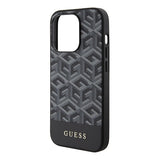 Guess GCube Stripes MagSafe case til iPhone 15 Pro Max - sort