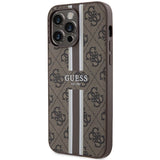 Guess 4G Printed Stripes MagSafe case til iPhone 15 Pro Max - brun