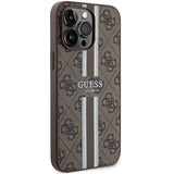 Guess 4G Printed Stripes MagSafe case til iPhone 15 Pro Max - brun