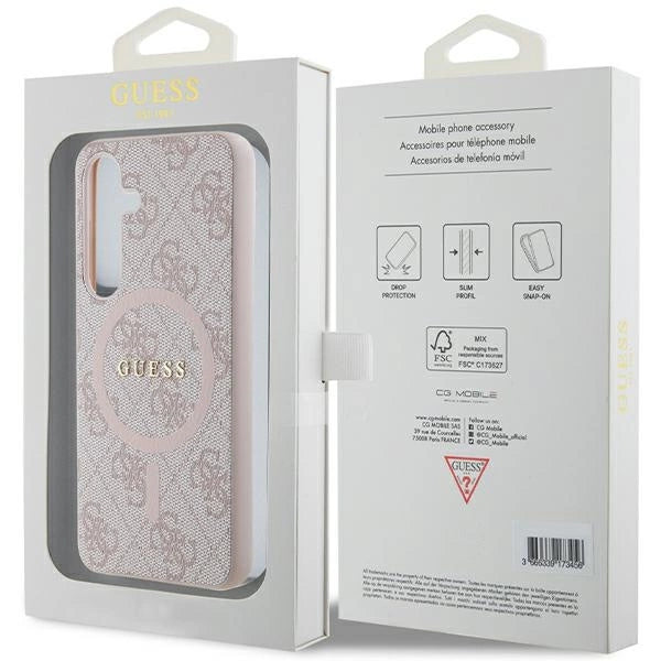Guess 4G Collection MagSafe-foder for Samsung Galaxy S24 - Pink