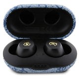 TWS Guess 4G Metal Bluetooth-hovedtelefoner med ENC-dockingstation - blå