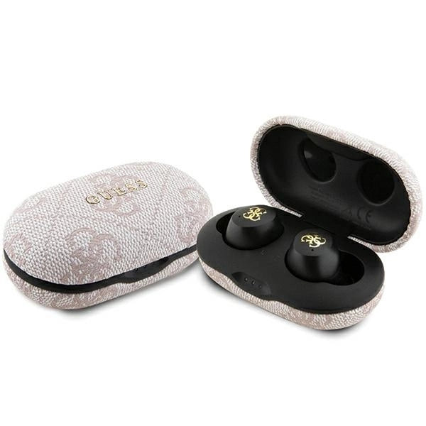 TWS Guess 4G Metal Bluetooth-hovedtelefoner med ENC-dockingstation - lyserød