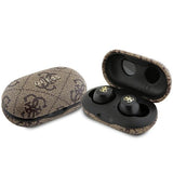 TWS Guess 4G Metal Bluetooth-hovedtelefoner med ENC-dockingstation - brun