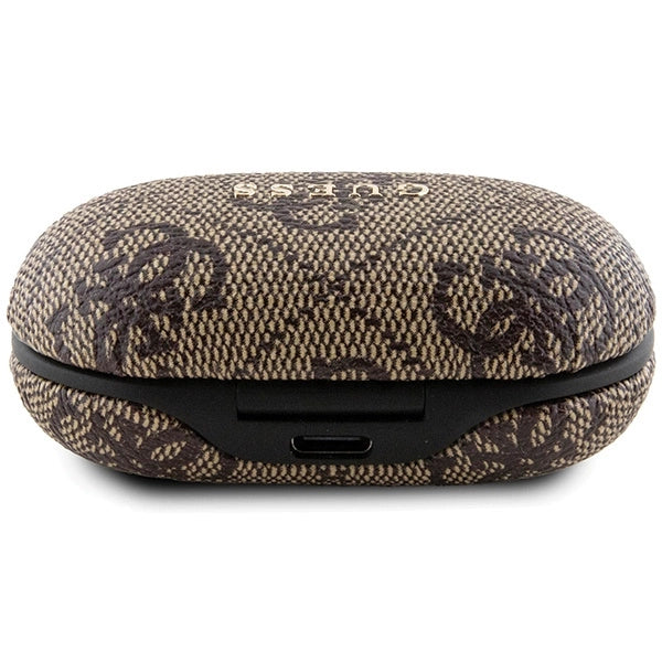 TWS Guess 4G Metal Bluetooth-hovedtelefoner med ENC-dockingstation - brun