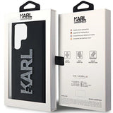 Karl Lagerfeld 3D Rubber Glitter Logo case for Samsung Galaxy S23 Ultra - black