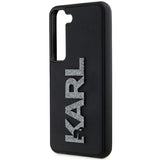 Karl Lagerfeld 3D Rubber Glitter Logo case for Samsung Galaxy S23 - black