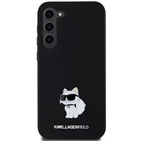 Karl Lagerfeld Silicone Choupette Metal Pin case for Samsung Galaxy S23+ - black