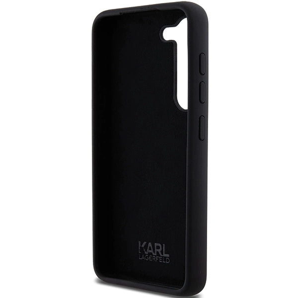 Karl Lagerfeld Silicone Choupette Metal Pin case for Samsung Galaxy S23 - black