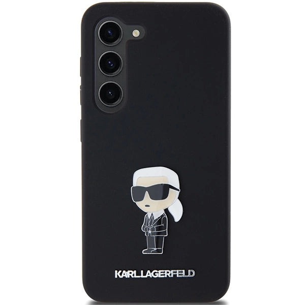 Karl Lagerfeld Silicone Ikonik Metal Pin case for Samsung Galaxy S23 - black
