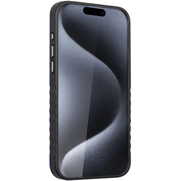 Audi Genuine Leather case med MagSafe til iPhone 15 Pro Max - sort og rød