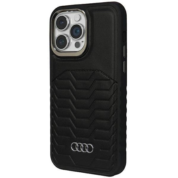Audi syntetisk læderhylster med MagSafe til iPhone 14 Pro - sort