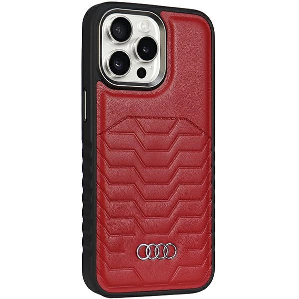 Audi syntetisk læderhylster med MagSafe til iPhone 14 Pro - rød
