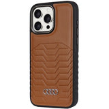 Audi syntetisk læderhylster med MagSafe til iPhone 14 Pro Max - brun