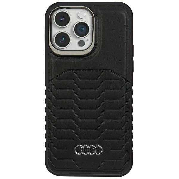 Audi syntetisk læderfoder med MagSafe til iPhone 14 Pro Max - sort