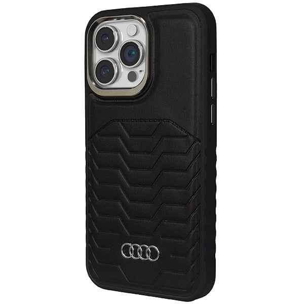 Audi syntetisk læderfoder med MagSafe til iPhone 14 Pro Max - sort
