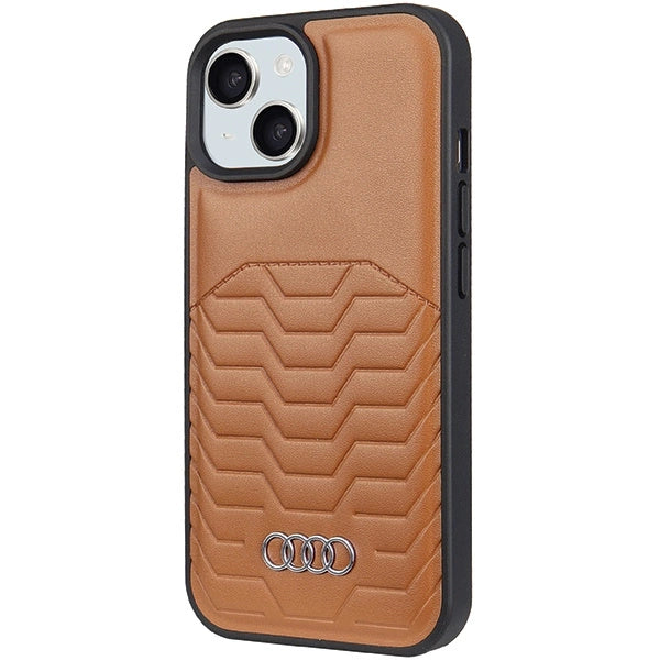 Audi Syntetisk læderhylster med MagSafe til iPhone 15 / 14 / 13 - brun