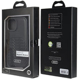 Audi syntetisk læderkasse med MagSafe til iPhone 15/14/13 - sort