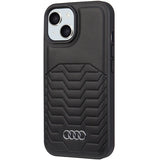 Audi syntetisk læderfoder med MagSafe til iPhone 15 Plus / 14 Plus - sort