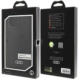 Audi syntetisk læderfoder med MagSafe til iPhone 15 Plus / 14 Plus - sort