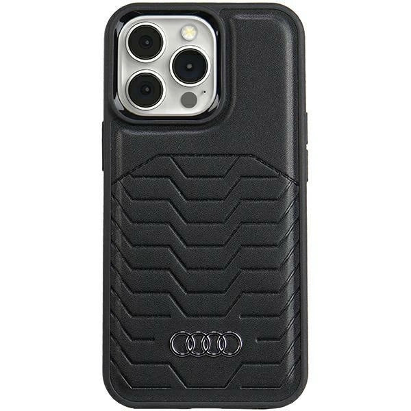 Audi syntetisk læderhylster med MagSafe til iPhone 15 Pro - sort
